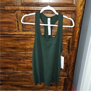 Lululemon Nwts Swiftly Tech Racerback Tank Dark Green/LGYG Sz 10